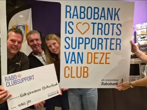 Cheque van Rabo ClubSupport 2025